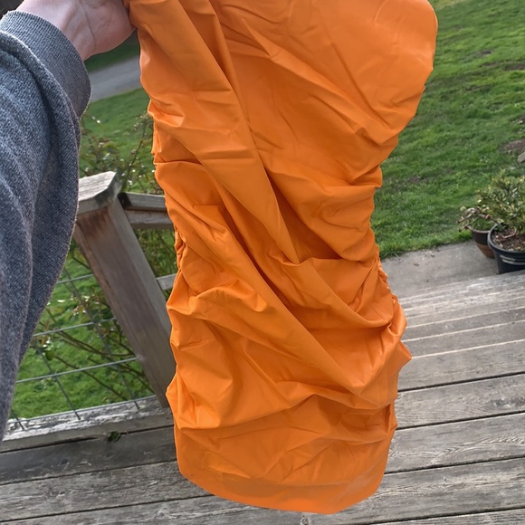 NWT Pleather Leather Vinyl Look One Shoulder Strapless Ruched Mini Dress - Picture 13 of 13